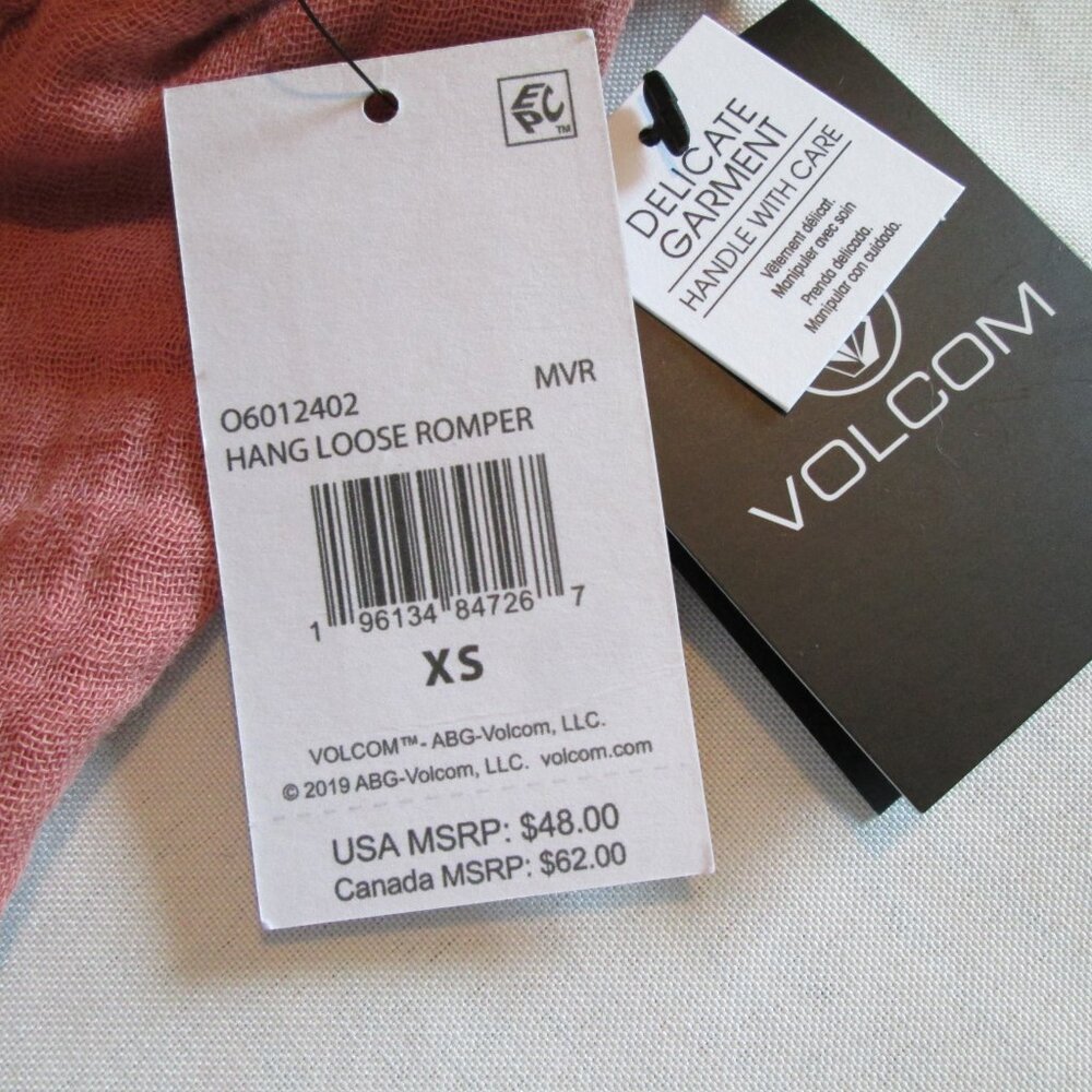 Volcom Juniors' Hang Loose Romper Swim Cover-Up NWT Sz XS - Picture 9 of 11